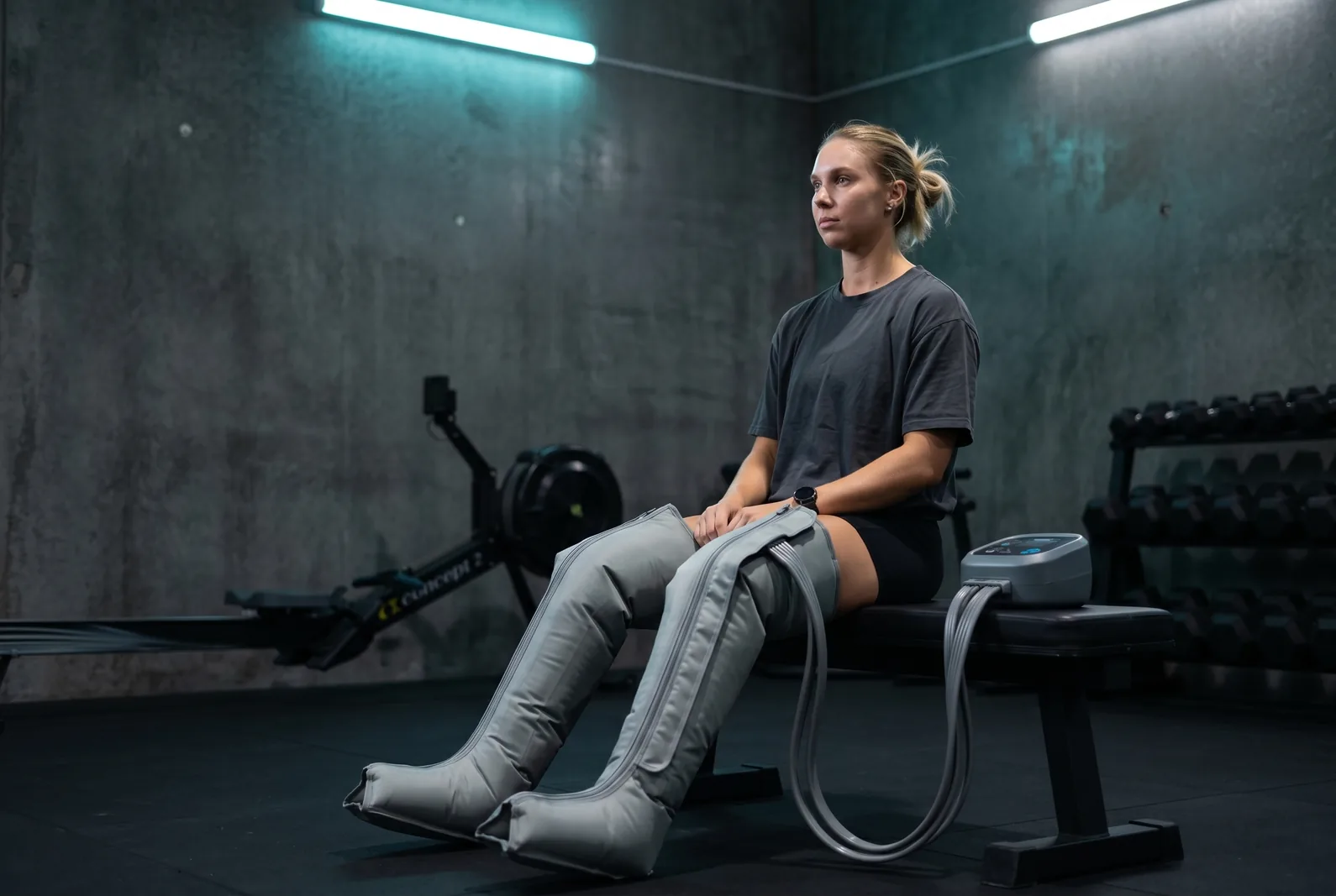 Compression recovery boots at The Basin Gym Newcastle